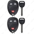 25836192 15913420 Fob 2 Replacement Car Remote Chip Keyless Entry Keys