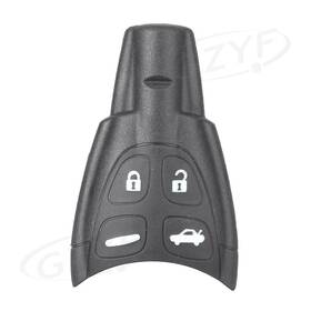 1880club 550726143814 Car Black 4-buttons Key Shell Case Fob Cover For Saab 9-3 Sport Sedan 2003-2011