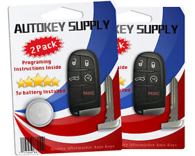 2 Replacement For Dodge Challenger 2015 2016 2017 2018 Smart Remote Car Key Fob