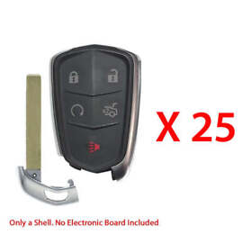 Rs-cadi-06lot25 25 Remote Control Smart Key Prox Fob Case Shell 5b Compatible With Cadillac