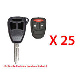 Akcrs132 25 Remote Pad Fob Case Head Key Shell 3b Compatible With Dodge Mitsubishi Y159