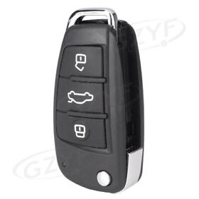 3 Buttons Folding Remote Key Shell Cover For Audi Q7 A8 Quattro Replacement