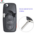 4d0 837 231 M Keyecu For Audi Quattro Tt Remote Control Key 967953620542