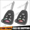 05134967aa 5183681aa 05183686aa Gaatu For Dodge Chrysler Black And New Set Of 2 6 Buttons Fob Keyless Entry Replacement Town Country 05183681 05135937 04727351