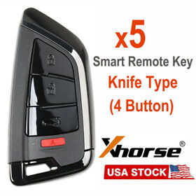 Xskf21en 5x Xhorse Universal Smart Remote Key Knife Type 4 Buttons For Max Tool