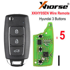 Xkhy05en 5x Xhorse Wire Remote Key Fit For Hyundai 3 Buttons Vvdi Tool