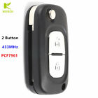 Pcf7961 9120717246704 Keyecu Flip Remote Key Fob For Renault Clio