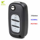 Pcf7961 9120717246711 Keyecu Flip Remote Key Fob For Renault Scenic