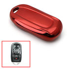 Aa3354-red Ijdmtoy Chrome Red Tpu Key Fob Case For Buick Envision