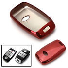 Aa3421-red Ijdmtoy Chrome Red Tpu Key Fob Case Cover For Kia