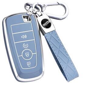 Ft4-002 Aawqvrg Ford Key Fob Cover - Soft Tpu Case For Bronco Explorer F150 Blue
