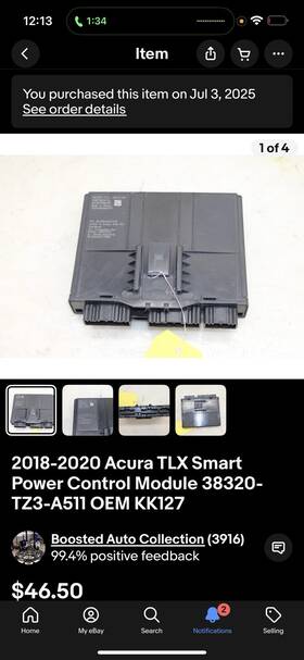 Tz3-a511 Acura 38320- Kk127 2018-2020 Tlx Keyless Remote Start Module