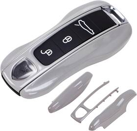 Abpo27mk2-oe-chk Aerobon 3-piece Painted Key Fob Cover Compatible With Porsche Chalk