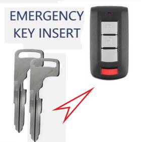 Kb-mit-1001 Aftermarket For Mitsubishi Set Of 2 2006 - 2022 Smart Key Emergency 6370a770