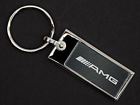 Aftermarket Mercedes Key Ring Black Rectangle Amg Chain Rect