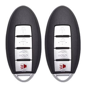 Rs-infiniti-01 Aks Keys 2 Smart Key Case Shell 4b Compatible With Infiniti Nissan New Uncut Blade Da34