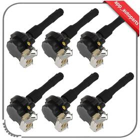 App070632s01 App-autoparts Set Of 6 Ignition Coil For Bmw 528i 328i 325i 352i 525i 530i M3 X5