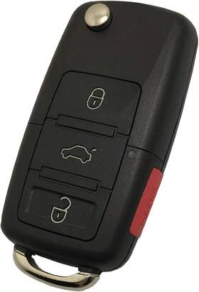 Alusxd06a Arruweer Key Fob Case Fit For Vw Volkswagen Jetta Passat Golf Beetle Rabbit Gti Black