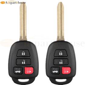10105751 Auspartshouse 2 Pcs Remote Car Key Uncut Shell Case For Toyota Camry 2012 3.5l 2.5l L4 V6