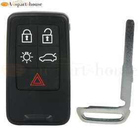 9976361 Auspartshouse Keyless Remote Uncut Car Key Fob 5 Buttons For 2008-2017 Volvo Xc60 Xc70