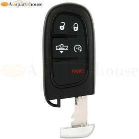 9981224 Auspartshouse 5 Buttons Uncut Remote Entry Key Shell Case For Ram 1500 2500 3500 Jeep 2013-17
