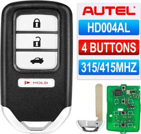 Ikeyhd004al Autel 4 Button For Honda Style Universal Smart Remote Brand New