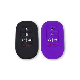 Kz06051-3801 Autobase Silicone Key Fob Cover For Honda Civic Accord Hr-v Cr-v 2 Pcs - Black/purple