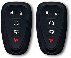 Mk1808 Autobase Silicone Key Fob Cover For Chevy Malibu Camaro Shape 1 Black