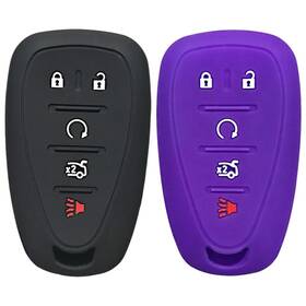 Mk1876 Autobase Silicone Key Fob Cover For Chevy Malibu Camaro Trax Traverse 2 Pcs
