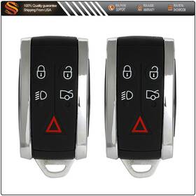 Aut83411601s Autodealspart 2 Remote Car Key Shell For Jaguar Xf Xj8 2009 2010 2011 2012 2013 5 Buttons