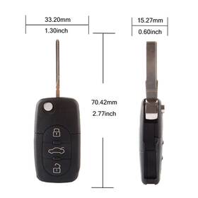 At057036s01 Autolight-store New For Audi S4 2000 2001 2002 2003-2005 Remote Car Key Fob Shell Cover
