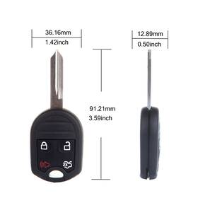 At057138s01 Autolight-store Fits Ford F-150 F-250 2011 2012-14 Remote Head Ignition Key Keyless Entry Fob