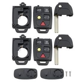 At990683s01 Autolight-store 2x Fit For Volvo V70 2000 2001-2006 Remote Key Fob Replacement Shell