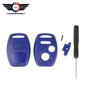 Asun12881201s Autopartsunion Fits Honda Civic Accord Cr-v Odyssey Blue Remote Key Fob Shell Case Screw Driver