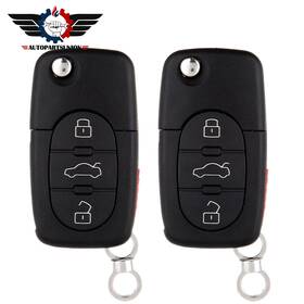 Asun99068801s Autopartsunion 2 Remote Car Key Shell Fits Audi Allroad Quattro 2002 2003 2004 2005 4 Buttons
