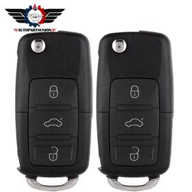 Asun99069801s Autopartsunion 2 Remote Car Key Shell Fits Volkswagen Beetle Passat 1999 2000 2001 4 Buttons
