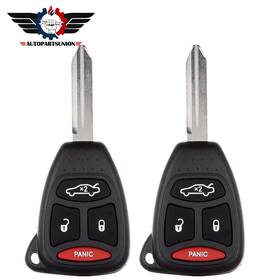 Asun99148401s Autopartsunion 2x Remote Car Key Shell For Jeep Grand Cherokee 2005 2006 2007 4 Buttons