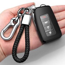 Autophone 619191631537 Lexus Key Fob Cover With Keychain Soft Tpu 360 Protection - Black