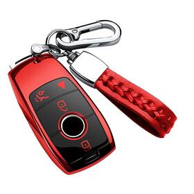 Autophone 619191632671 Mercedes Benz Key Fob Cover Soft Tpu Case For Gla Gle Gls E-class Red
