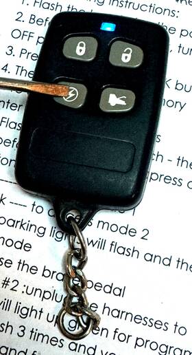 Ns-1054 Autostart 05-a433 05a433 O5a33 Keyless Remote Control Car Starter Key Fob Blue Led