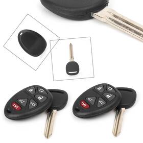 B-shiparts 550730429980 2pcs Keyless Entry Remote Car Key Fob For Chevy Tahoe Traverse Gmc Yukon 07-14