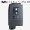 61a651-0101 Ba2eq F43 Keyecu Smart Remote Key Fob Button For Toyota