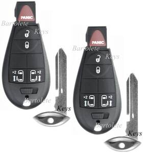 56046713ac Bartolete Keys 634301685835 2 Remote Car Key Fob Fits 2015 2016 2017 2018 2019 2020 Dodge Grand Caravan