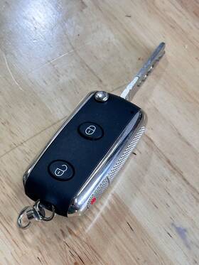 3y0959753d Bentley 3 Button Valet Flip Key Oem Remote Fob 315 Mhz