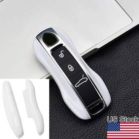 Th35w Blumax Tech White Remote Smart Key Case Side Shell Cover For Porsche Cayenne Panamera Etc