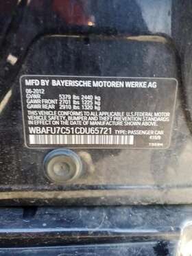 654.bm1o12 Bmw 535i 2012 Fob/remote