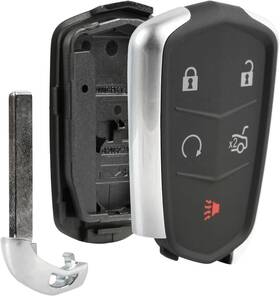 Branded Cad-q2a-5b-case Key Fob Keyless Entry Smart Remote Shell Case And Pad Fits Cadillac Ats Ct6 Cts