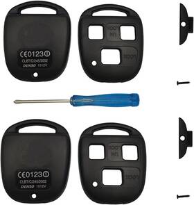 Hbb-82-1 Branded Replacement Keyless Entry Remote Lexus Keys Housing With Screwdriver 2 Black