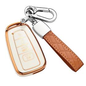 Fentjb001 Cacacar Toyota Rav4 Key Fob Cover Compatible With Highlander Avalon Gt86