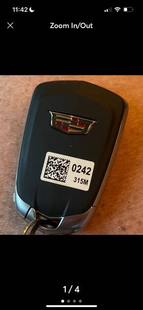 0242315m Cadillac Original Key Fob 2019